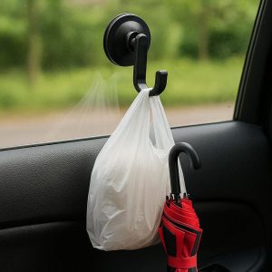 8 Suction Cup Car Window Hook for Hanging Trash Bags and Umbrellas
